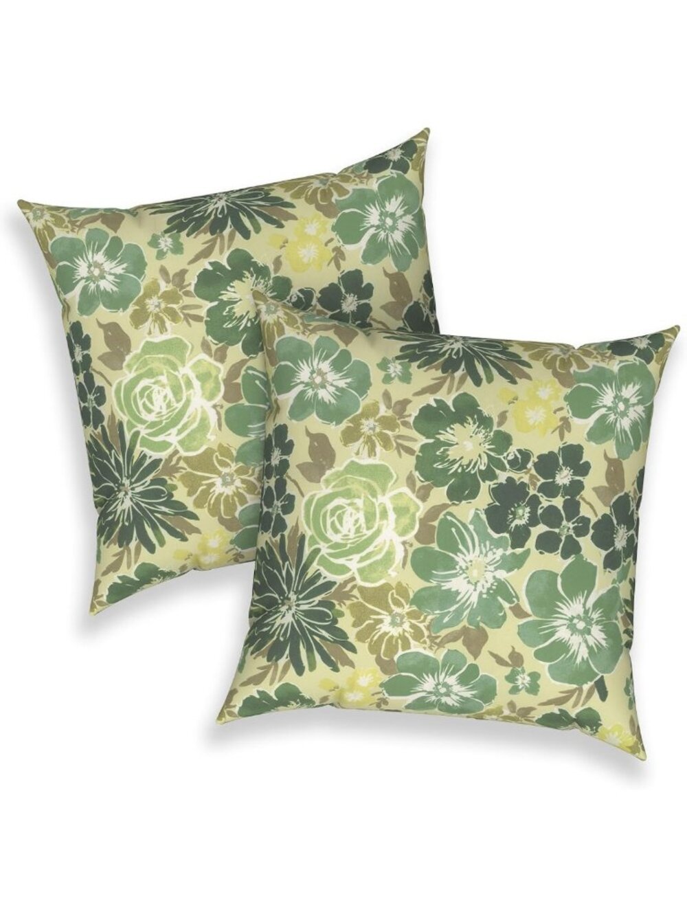 Water-Repellent Outdoor Throw Pillows 16x16, Set of 2 for Patio & Garden Decor